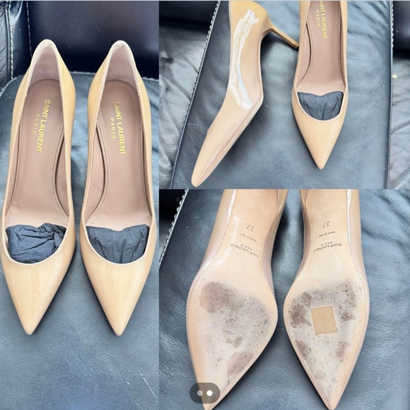 Saint Laurent Women's Nude Heels - Picture 1 of 1